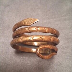 Brass Snake Napkin Ring Coiled Wraparound Style
